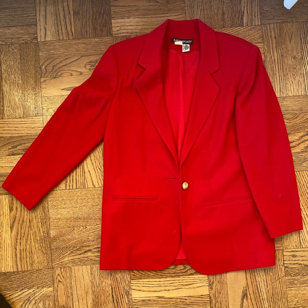 red vintage blazer